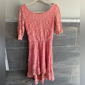 $59.00 Girls Pink Flower Lace Dress 14